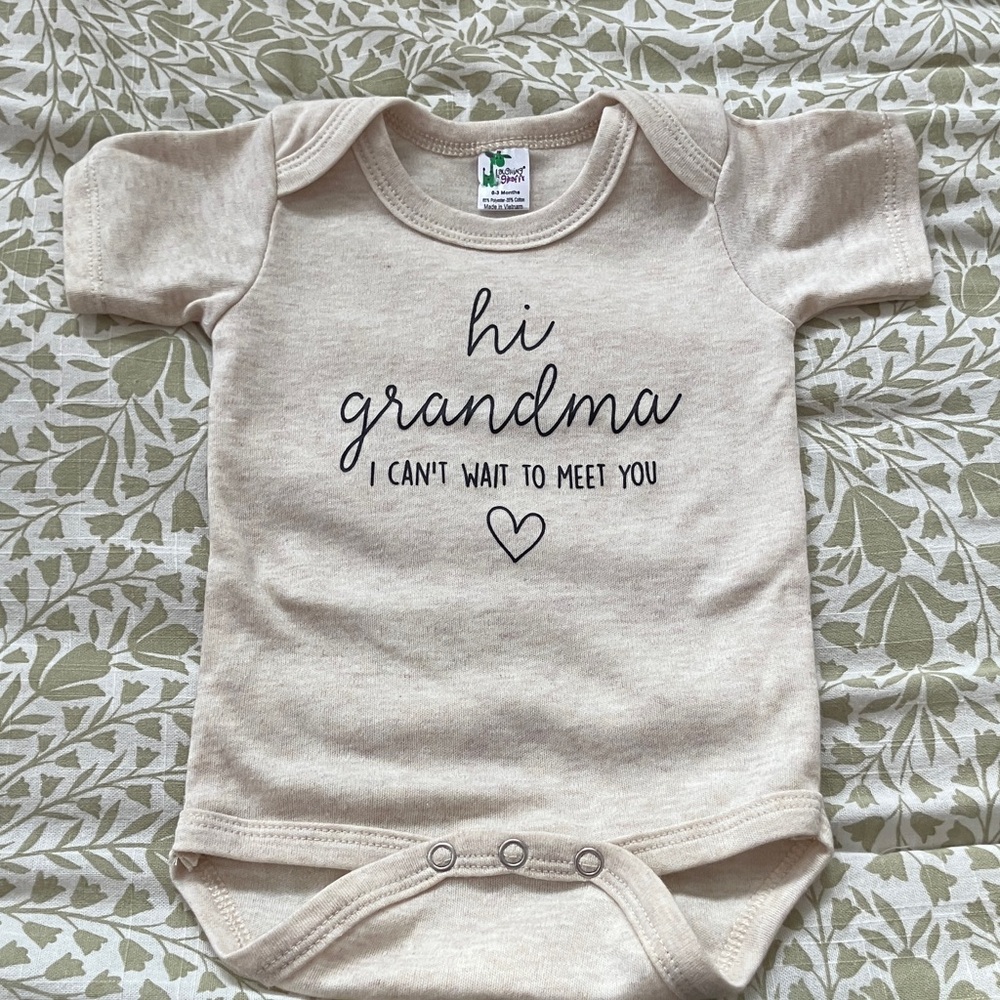 Charming Cream Bodysuit - Hi Grandma Design